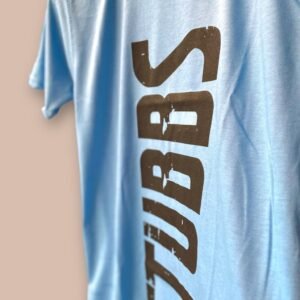 Sky Blue Regular Fit T-Shirt with logo on Chest